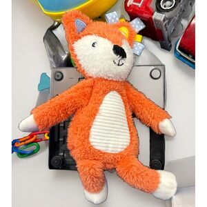 Plush Orange Fox Stuffed‎ Animal Soft Toy with Bow Baby Nursery Decor